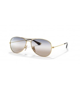 Ray-Ban RB3362 Cockpit Bi-Gradient M (56 - 14) med Blå linser og Guld ramme Solbriller