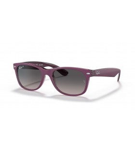 Ray-Ban RB2132 New Wayfarer Klassiske S (52 - 18) med Grå linser og ramme Solbriller Violet