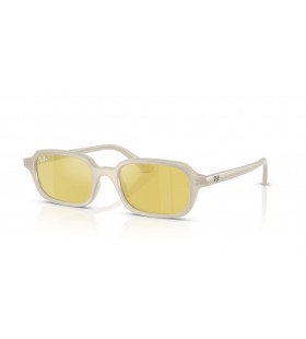 Ray-Ban RB4455 Zuri Bio-Baseret L (52 - 19) med Gule linser og Solbriller Hvid ramme
