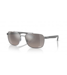 Ray-Ban RB3701 XXL (59 - 17) med Grå linser og Sølv ramme Solbriller