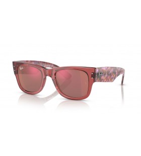 Ray-Ban RB0840S Mega Wayfarer M (51 - 21) med RÃ¸de linser og Pink ramme Solbriller