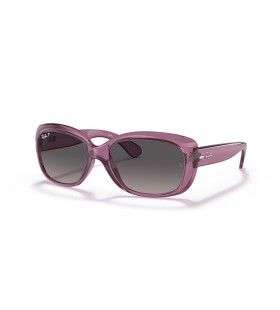 Ray-Ban RB4101 Jackie Ohh Gennemsigtig M (58 - 17) med Grå linser og ramme Solbriller Violet
