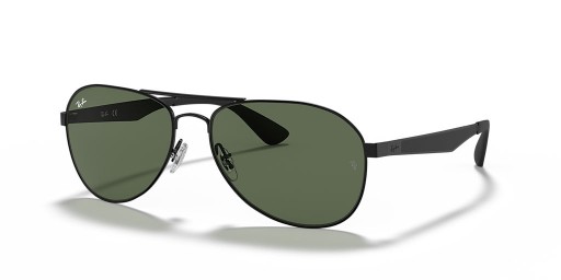 Ray-Ban RB3549 M (58 - 16) met Groene lenzen en Zwart frame Zonnebrillen