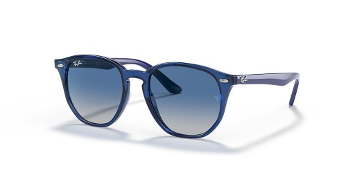 Ray-Ban RB9070S Kinderen S (46 - 16) met Grijze lenzen en Blauw frame Zonnebrillen