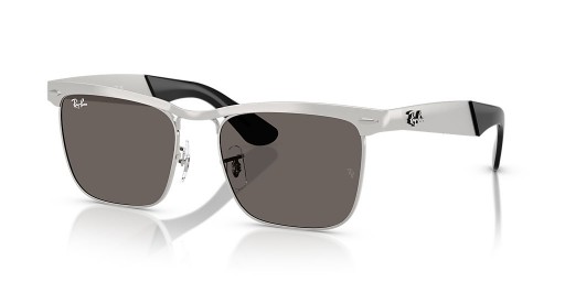 Ray-Ban RB3875 Wayfarer Deluxe XXL (56 - 18) met Grijze lenzen en Zilver frame Zonnebrillen