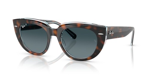 Ray-Ban RB2286 Doreen M (49 - 20) met Blauwe lenzen en Schildpad frame Zonnebrillen
