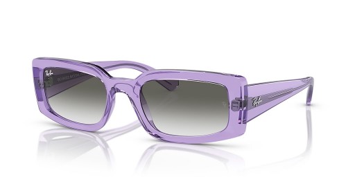 Ray-Ban RB4395F Kiliane Bio-Based M (54 - 21) met Grijze lenzen en Violet frame Zonnebrillen