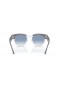 Ray-Ban RB0298S Mega Hawkeye L (53 - 21) met Blauwe lenzen en Grijs frame Zonnebrillen