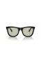 Ray-Ban RBR0502SF Wayfarer Reverse M (53 - 20) met Groene lenzen en Zwart frame Zonnebrillen