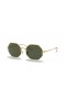 Ray-Ban RB1972 Achthoek 1972 L (54 - 19) met Groene lenzen en Goud frame Zonnebrillen