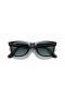 Ray-Ban RB2140 Original Wayfarer Bicolor L (50 - 22) met Blauwe lenzen en Zwart frame Zonnebrillen