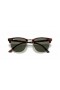 Ray-Ban RB3016 Clubmaster Classic L (51 - 21) met Groene lenzen en Schildpad frame Zonnebrillen