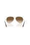 Ray-Ban RB8089 Aviator Titanium L (58 - 14) met Bruine lenzen en Goud frame Zonnebrillen