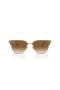 Ray-Ban RB4416 Nieuwe Clubmaster XL (53 - 20) met Bruine lenzen en Beige frame Zonnebrillen