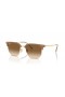 Ray-Ban RB4416 Nieuwe Clubmaster XL (53 - 20) met Bruine lenzen en Beige frame Zonnebrillen
