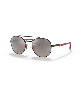 Ray-Ban RB3696M Scuderia Ferrari Collectie S (51 - 20) met Grijze lenzen en Zwart frame Zonnebrillen