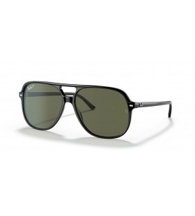 Ray-Ban RB2198 Bill XS (56 - 14) met Groene lenzen en Zwart frame Zonnebrillen