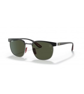 Ray-Ban RB3698M Scuderia Ferrari Collection L (53 - 20) met Groene lenzen en Zwart frame Zonnebrillen