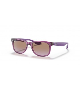 Ray-Ban RB9052SF Nieuwe Wayfarer Kids M (50 - 15) met Paarse lenzen en Roze frame Zonnebrillen