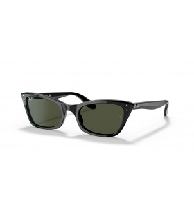 Ray-Ban RB2299 Dame Burbank S (52 - 20) met Groene lenzen en Zwart frame Zonnebrillen
