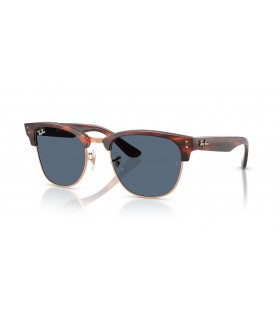 Ray-Ban RBR0504S Clubmaster Omgekeerde L (54 - 21) met Blauwe lenzen en Goud frame Zonnebrillen
