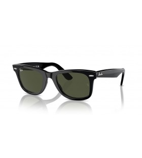 Ray-Ban RB2140 Original Wayfarer Classic XXL (54 - 18) met Groene lenzen en Zwart frame Zonnebrillen