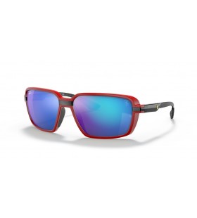 Ray-Ban RB8360M Scuderia Ferrari Collectie XXL (62 - 15) met Blauwe lenzen en Rood frame Zonnebrillen
