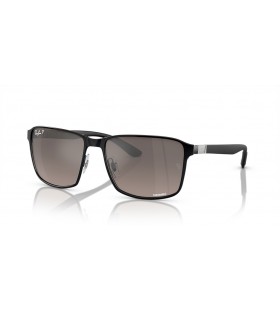 Ray-Ban RB3721CH Chromance XXL (59 - 17) met Grijze lenzen en Zwart frame Zonnebrillen