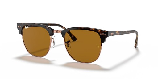 Ray-Ban RB3016 Clubmaster Classic L (51 - 21) Ruskea linssit ja Kilpikonnan runko Aurinkolasit
