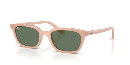 Ray-Ban RB4456 Zaya biopohjaisten XXS (50 - 19) Vihreä linssit ja Pinkki runko Aurinkolasit