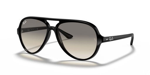 Ray-Ban RB4125 Cats 5000 Classic M (59 - 13), jossa on Harmaa linssit ja Musta runko Aurinkolasit