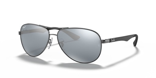 Ray-Ban RB8313 hiilikuituinen XL (61 - 13) Hopea linssit ja Hopea runko Aurinkolasit