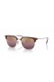 Ray-Ban RB4416F Uusi Clubmaster XXL (55 - 20) Punainen linssit ja Punainen runko Aurinkolasit