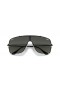 Ray-Ban RB3697 Siivet II-XXL (0 - 135) Harmaa linssit ja Musta runko Aurinkolasit
