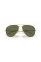 Ray-Ban RB3825 Vanha Aviator XXL (62 - 14) Vihreä linssit ja Kulta runko Aurinkolasit