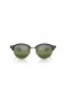 Ray-Ban RB4246 Clubround Chromance M (51 - 19) Hopea linssit ja Vihreä runko Aurinkolasit