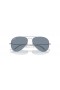 Ray-Ban RB3025 Aviator Classic XL (58 - 14) Sininen linssit ja Hopea runko Aurinkolasit
