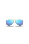 Ray-Ban RB3025 Aviator Flash-Linssit XL (58 - 14) Sininen linssit ja Kulta runko Aurinkolasit