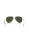 Ray-Ban RB3026 Aviator Large Metal II-XXL (62 - 14) Vihreä linssit ja Kulta runko Aurinkolasit