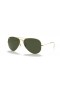 Ray-Ban RB3026 Aviator Large Metal II-XXL (62 - 14) Vihreä linssit ja Kulta runko Aurinkolasit