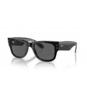 Ray-Ban RB0840S Mega Wayfarer Disney 100 Vuotta M (51 - 21), jossa on Harmaa linssit ja Musta runko Aurinkolasit