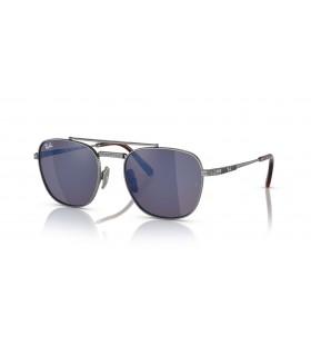 Ray-Ban RB8258 Frank II Titaani M (51 - 20), jossa on Harmaa linssit ja Hopea runko Aurinkolasit