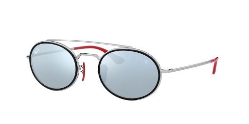 Ray-Ban RB3847M de la Scuderia Ferrari Collection XL (52 - 22) avec de l'Argent et de lentilles de Lunettes de soleil de cadre en Argent