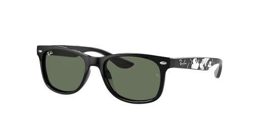 Ray-Ban RB9052S New Wayfarer Enfants Mickey S20 S (47 - 15) avec les lentilles Vertes et Noir frame Lunettes de soleil