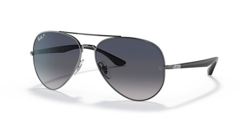 Ray-Ban RB3675 XL (58 - 14) avec le Bleu de lentilles et de Lunettes de soleil de cadre en Argent