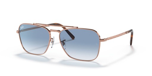 Ray-Ban RB3636 Nouvelle Caravane M (55 - 15) avec le Bleu de lentilles et Rose frame Lunettes de soleil