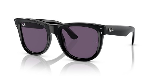 Ray-Ban RBR0502SF Wayfarer Inverse M (53 - 20) avec Violet et de lentilles de cadre Noir Lunettes de soleil