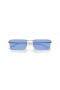 Ray-Ban RB3741 Emy Bio à Base de L (56 - 17) avec le Bleu de lentilles et de Lunettes de soleil de cadre en Argent