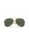 Ray-Ban RBR0101S Aviator Inverse XXL (62 - 11) avec les lentilles Vertes et Or frame Lunettes de soleil