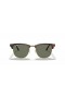Ray-Ban RB3016 Clubmaster M Classique (49 - 21) avec les lentilles Vertes et Tortoise frame Lunettes de soleil
